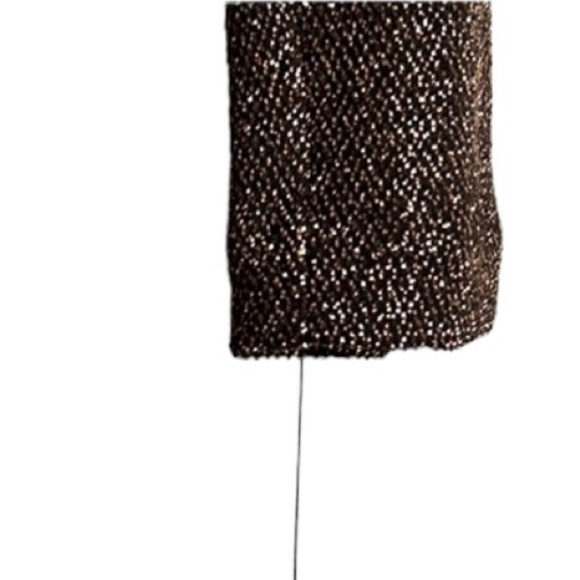 DKNY Metallic Shimmer Evening Long Sleeve Fitted Cutouts Dress NWT (2) - Picture 6 of 8